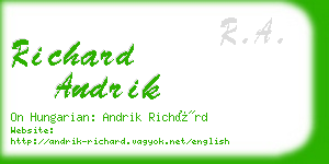 richard andrik business card